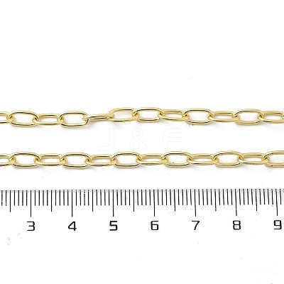 Brass Paperclip Chain Necklaces NJEW-A042-03G-1