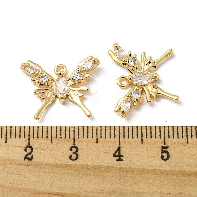 Brass Micro Pave Cubic Zirconia Pendants KK-H460-52G-1