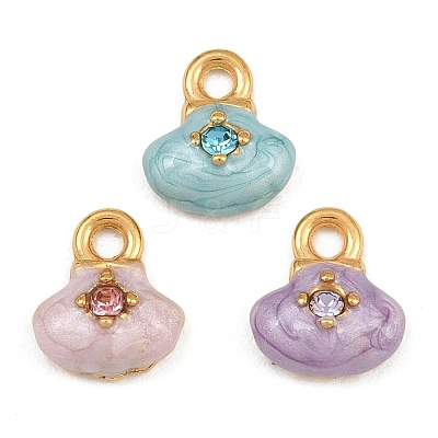 Stainless Steel+Enamel Charms RB-CBA4809-19G-1