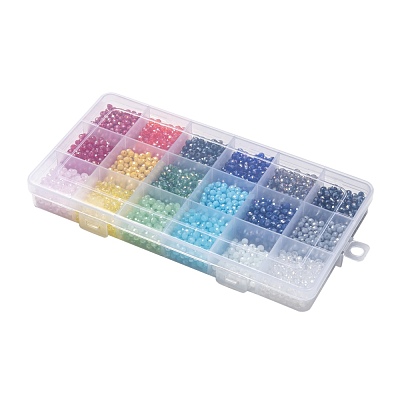18 Colors Electroplate Glass Beads EGLA-X0006-03B-4mm-1