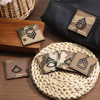 6Pcs 3 Styles Polyester Epaulette Camouflage PATC-FH0001-27B-1