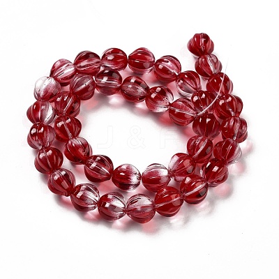 Transparent Glass Beads Strands GLAA-F114-02B-12-1