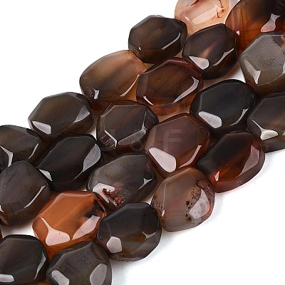 Dyed & Heated Natural Agate Beads Strands G-N359-15A-07-1