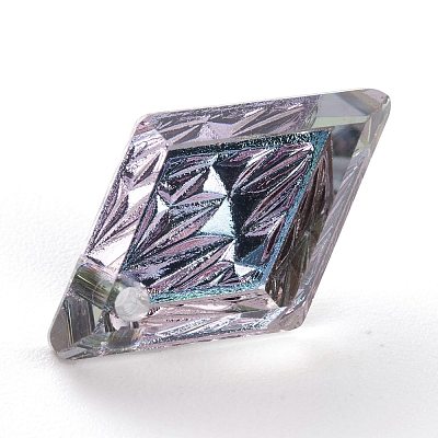 Embossed Glass Rhinestone Pendants GLAA-J101-04B-001VL-1