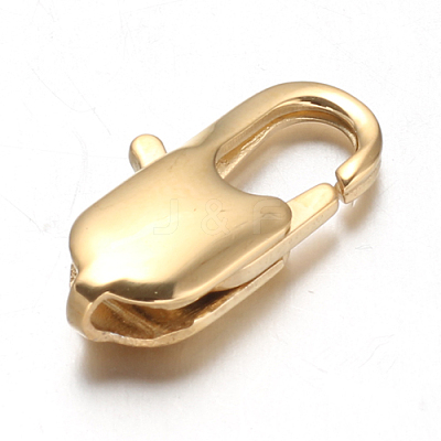 Ion Plating(IP) 304 Stainless Steel Lobster Claw Clasps STAS-F094-05F-G-1