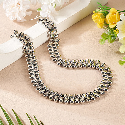 1Strand Electroplate Glass Beads Strands EGLA-TA0013-41P-1