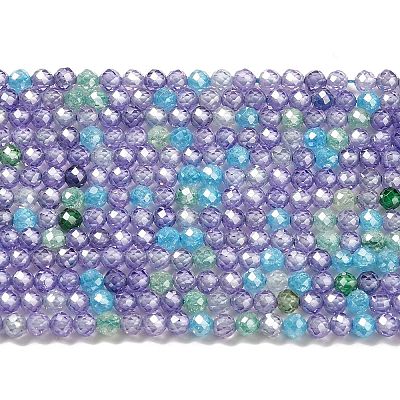Cubic Zirconia Bead Strands ZIRC-C006-01B-02-1