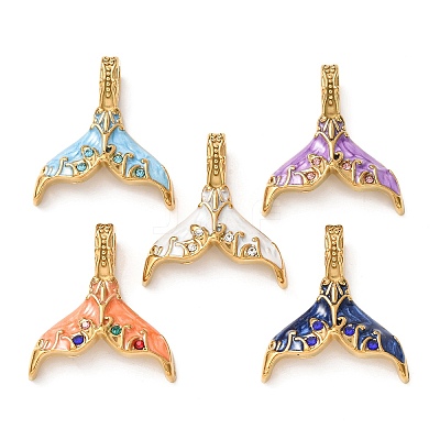 304 Stainless Steel Enamel Pendants STAS-Z193-10G-1