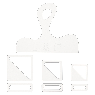 2 Sets 1 Styles Transparent Acrylic Stamping Blocks Tools DIY-BC0006-88-1