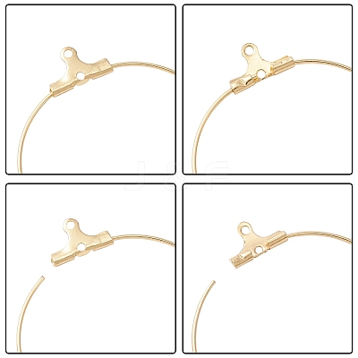 40Pcs 4 Styles 304 Stainless Steel Earring Hooks & Hoop Earring Findings STAS-CJ0002-38-1