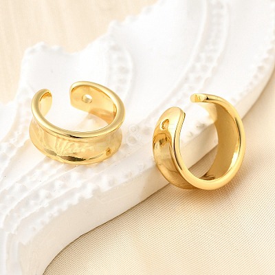 Brass Cuff Earrings EJEW-K309-16G-1