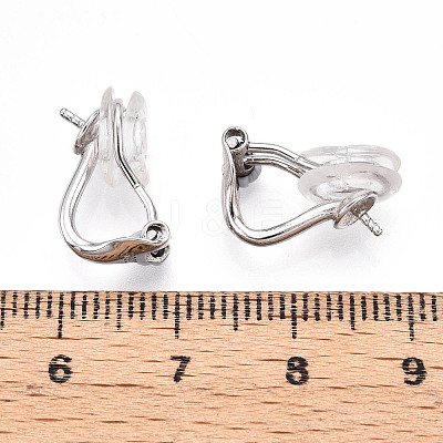 925 Sterling Silver Clip-on Earring Findings STER-T008-155P-1