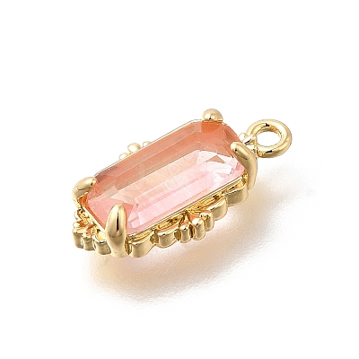 Brass Glass Charms KK-U061-10G-01-1