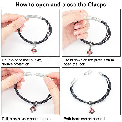 304 Stainless Steel Bayonet Clasps STAS-UN0020-06P-1