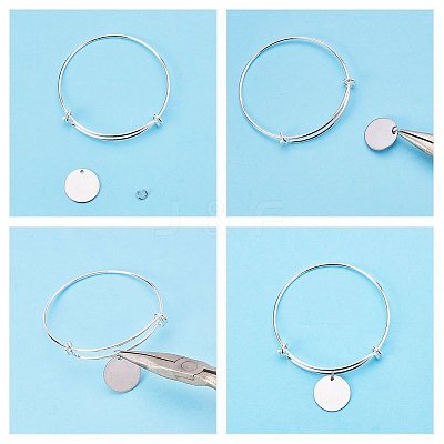 Adjustable Brass Bangles Making BJEW-BC0002-03-1