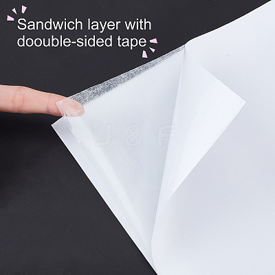 Rectangle Paper Double-side Tap AJEW-WH0240-24-1