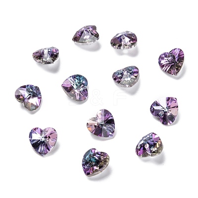 Electroplate Glass Charms G030V10mm-001HE-1