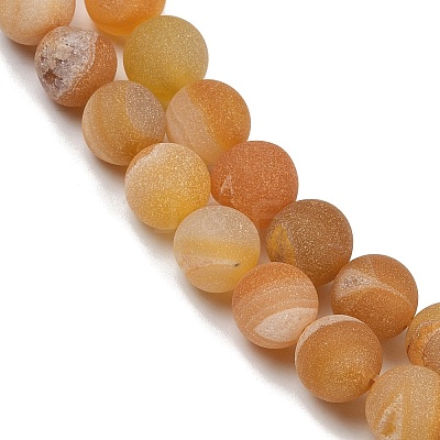 Natural Druzy Agate Beads Strands G-NH0024-A11-10mm-1