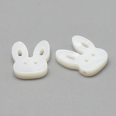 Bunny Natural Freshwater Shell Beads X-SHEL-T007-18-1