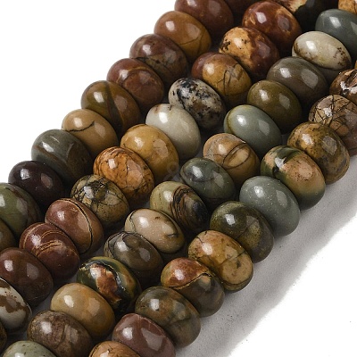 Natural Chiastolite Beads Strands G-Q161-A03-02-1