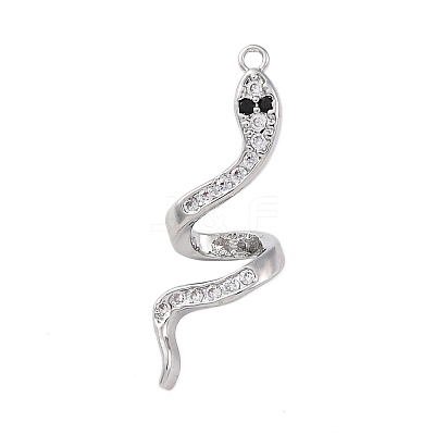 Brass Micro Pave Cubic Zirconia Pendants KK-P289-12P-1