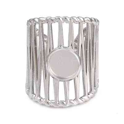 304 Stainless Steel Cuff Rings Ring Components SA-CBA098D-01P-A-1