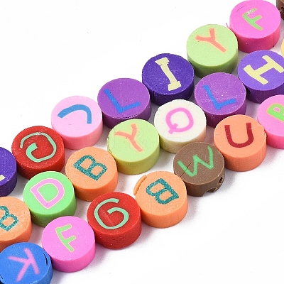 Handmade Polymer Clay Bead Strands CLAY-SZ0001-89-1
