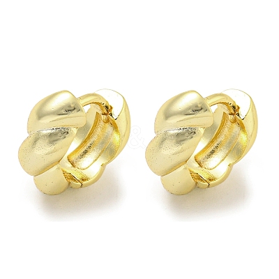 Brass Hoop Earrings EJEW-L211-010J-G-1