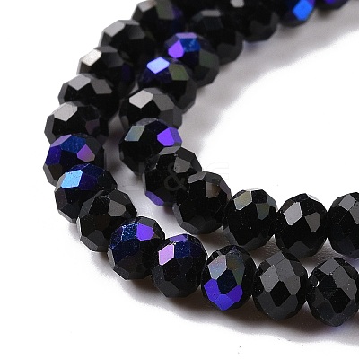 Electroplate Opaque Solid Color Glass Beads Strands EGLA-A044-P3mm-L18-1