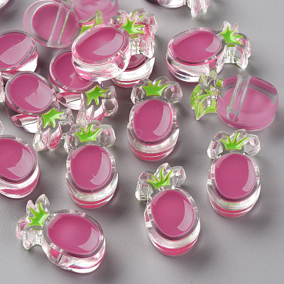 Transparent Enamel Acrylic Beads TACR-S155-002I-1
