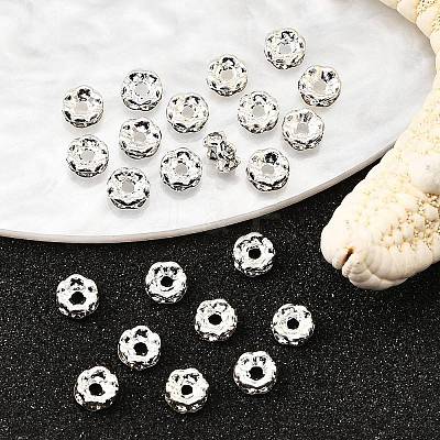 Flower Brass Crystal Rhinestone Bead Spacers RB-D302-S-1