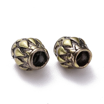 Tibetan Style Brass Beads X-KK-P214-09BAB-1