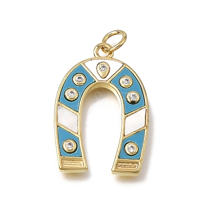Brass Resin Pendants KK-C262-54G-1