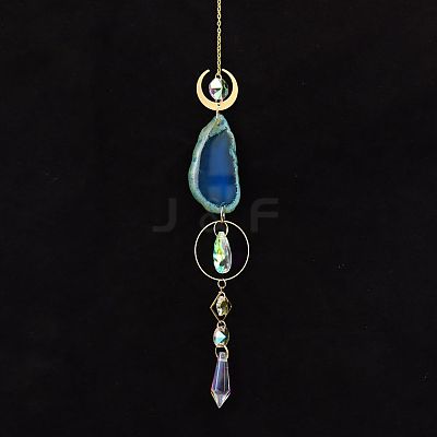 Natural Agate Piece Hanging Ornaments PW-WG29125-07-1