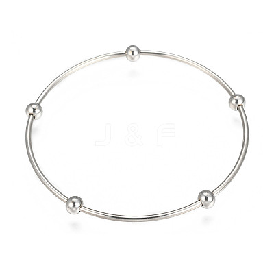 201 Stainless Steel Bangle Sets BJEW-O115-85-1-1