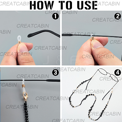 1Pc Polymer Clay with Alloy and Crystal Neck Strap for Eyeglasses AJEW-CN0005-04A-1