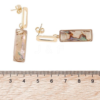 Shell Dangle Stud Earrings EJEW-JE06948-1