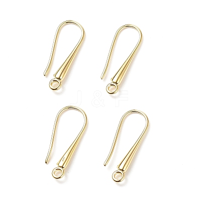 Eco-Friendly Brass Earring Hooks Findings KK-M157-03G-NR-1