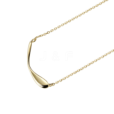 925 Sterling Silver Spoon Shaped Pendant Necklaces TS-N268-G-1