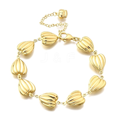 304 Stainless Steel Link Bracelets for Women BJEW-P354-04B-G-1