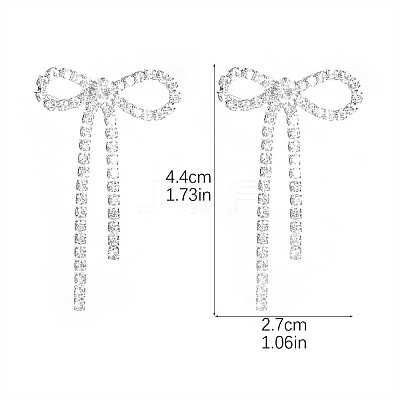 Brass Rhinestone Stud Earrings FS-WG4CB7C-01-1
