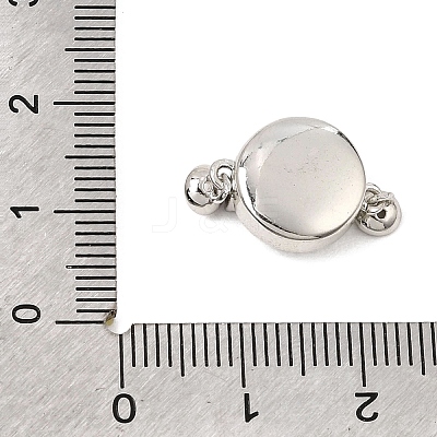 Brass Micro Pave Clear Cubic Zirconia Magnetic Clasps KK-C066-22P-1