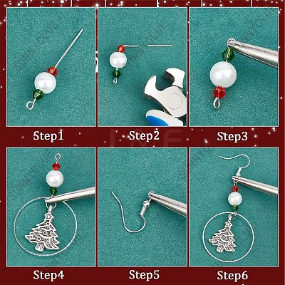 DIY Christmas Theme Earrings Making Kit DIY-SC0021-63-1