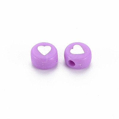 Opaque Acrylic Beads X-MACR-T027-01-1