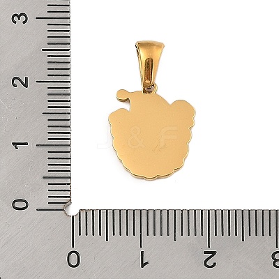 Christmas Theme 304 Stainless Steel Pendants STAS-R007-01U-G-1