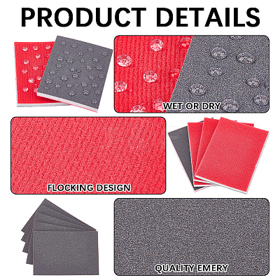 20Pcs 320 Grit  Sanding Sponge Grit Sanding Blocks TOOL-SP0001-05B-1