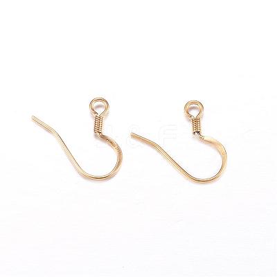Ion Plating(IP) 304 Stainless Steel French Earring Hooks STAS-N0013-15G-1