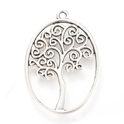 Tibetan Style Alloy Pendants TIBEP-Q064-07AS-NR-1