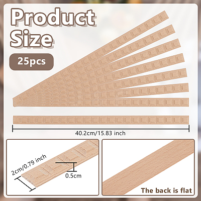 25Pcs Wood Ceiling Molding AJEW-OC0014-96D-1