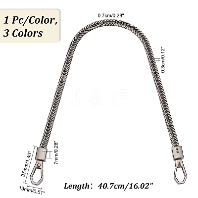 3Pcs 3 Colors Purse Chains FIND-PH0017-73-1